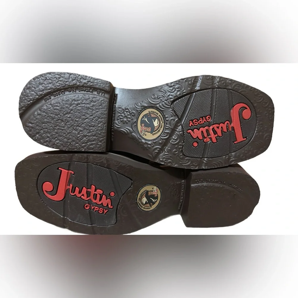 NWT Justin Square Toe Riding Boots Gypsy Collection - Picture 4 of 7